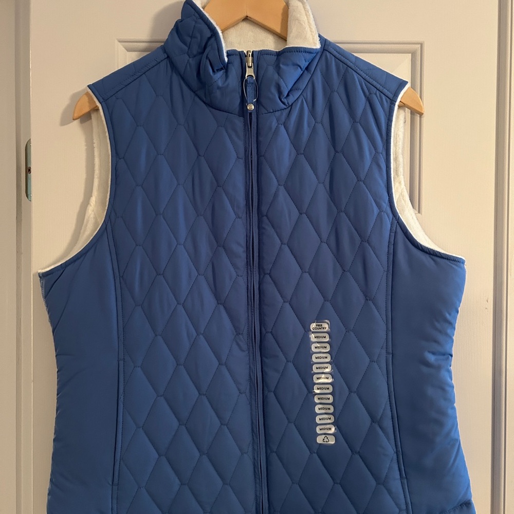 Free Country Blue Quilted Vest